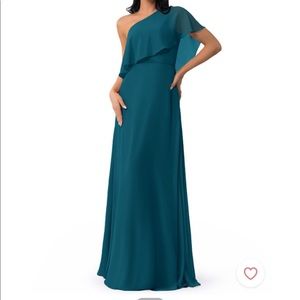 Azazie chiffon one shoulder bridesmaid dress